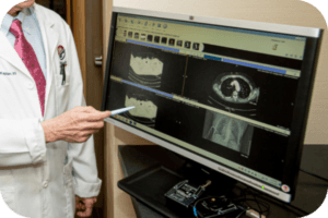 Doctor reviewing sleep results
